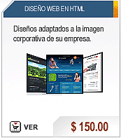 Diseños en html desde 150 dolares